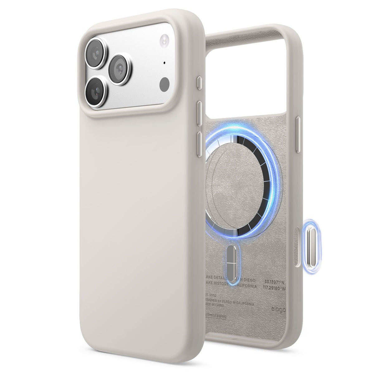 Elago Mag Silicone Case for iPhone 17 Pro Max / iPhone 18 Pro Max - Stone #color_stone