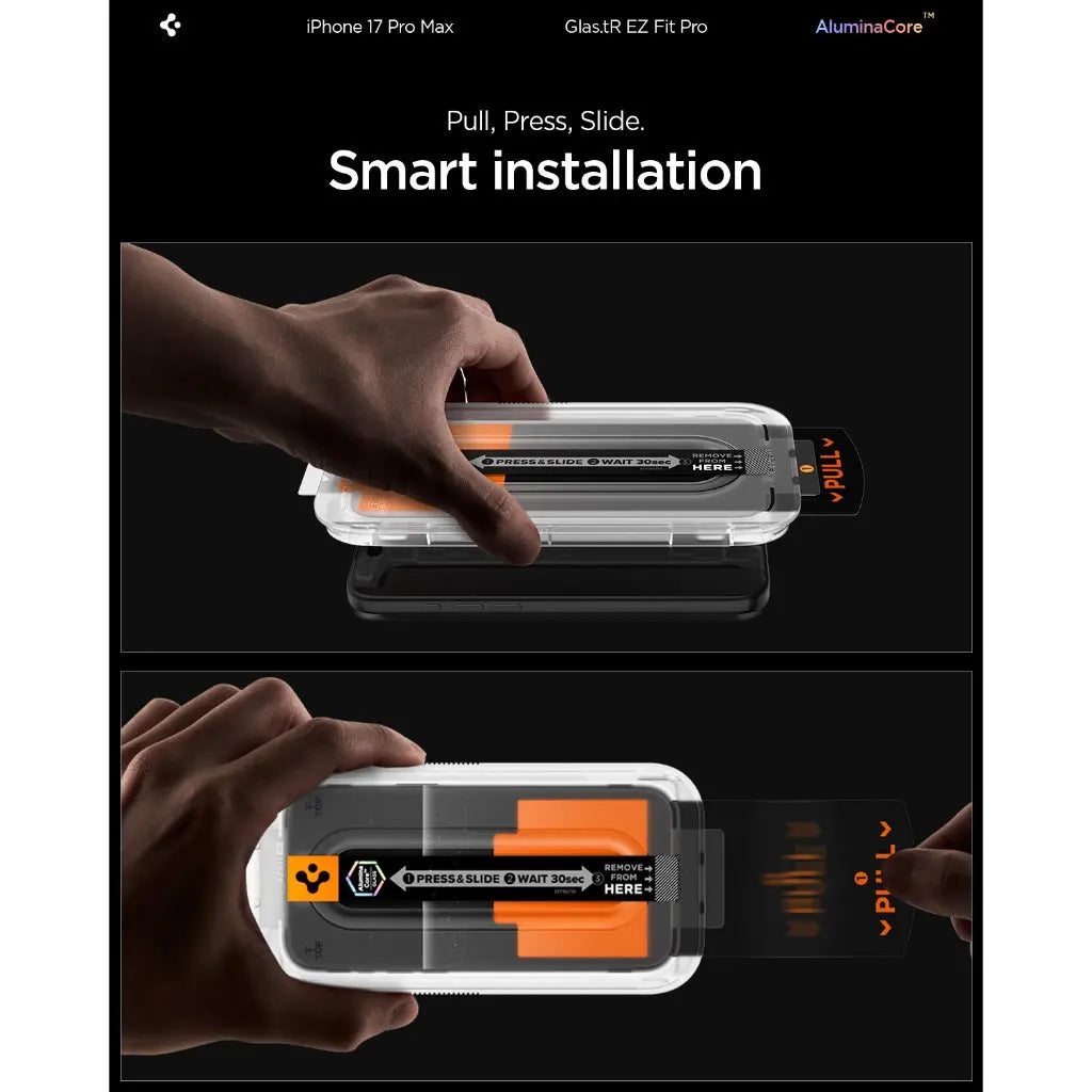 Spigen Privacy Screen Protector Glas.tR EZ Fit Pro HD [1 Pack] for iPhone 17 Pro Max