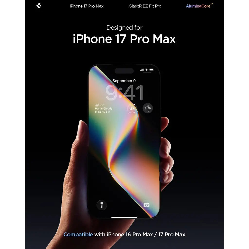 حماية شاشة سبجن آيفون 17 برو ماكس EZ Fit Pro HD [عبوة 1]