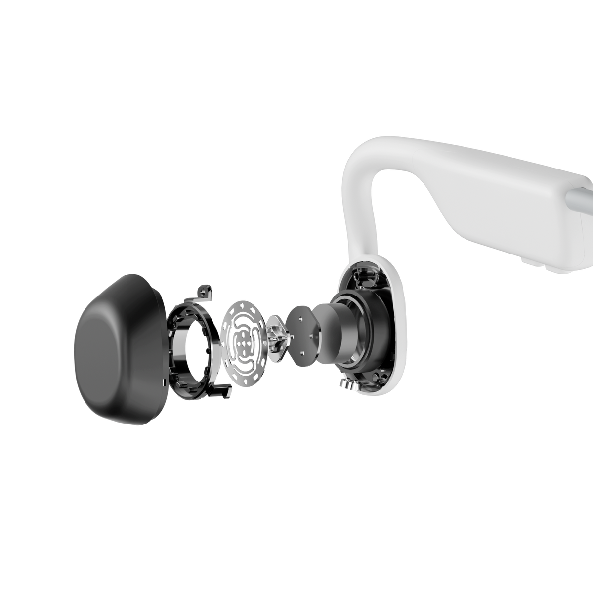 SHOKZ Open Move Bone Conduction Headphones - White 