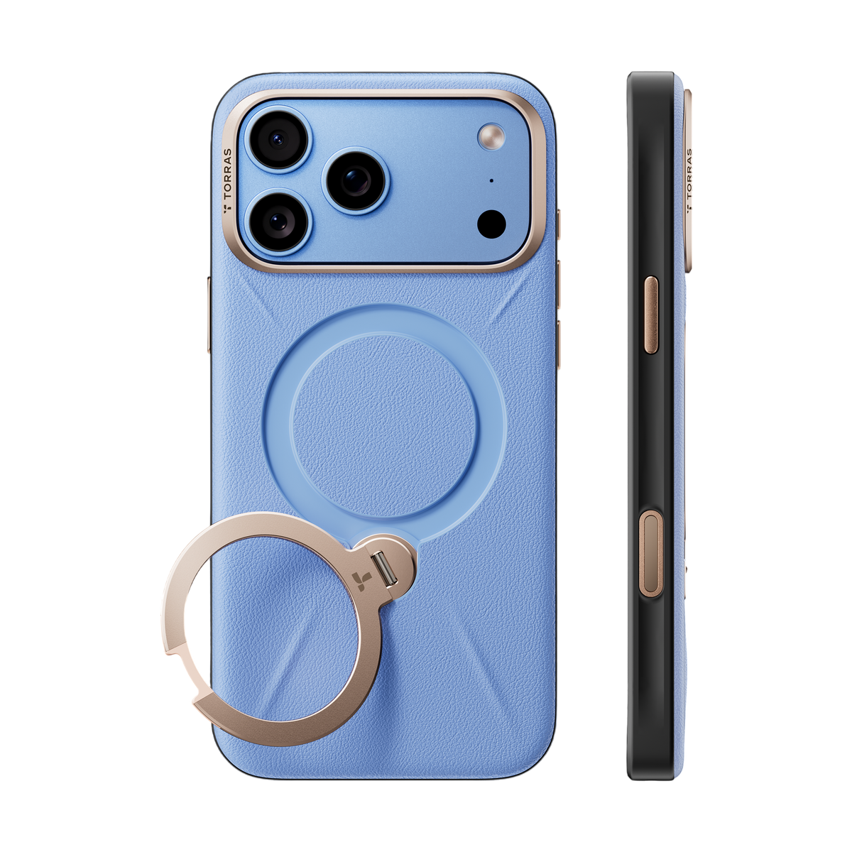 Torras Ostand Q3 VegSkin Case for iPhone 18 Pro - Blue 