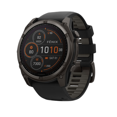 Garmin Fenix 8 Solar Sapphire Multisport GPS Smartwatch - Carbon Gray DLC Titanium 