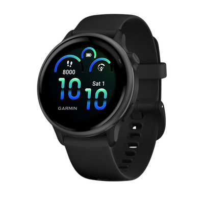 Garmin Vivoactive 6 Health & Fitness GPS Smartwatch - Slate with Black Silicone Band - Slate Black Silicone #color_slate-black-silicone
