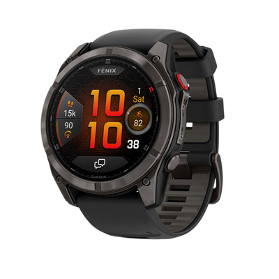 Garmin Fenix 8 Pro AMOLED Sapphire LTE + inReach Premium Multisport GPS Smartwatch - Carbon Grey DLC with Black Silicone 