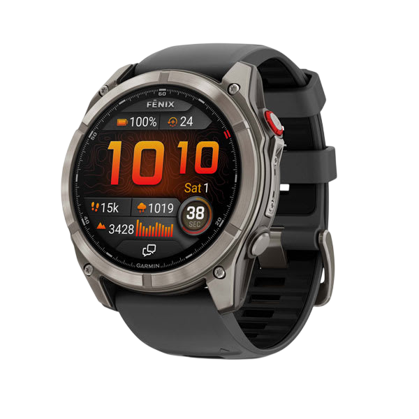 Garmin Fenix 8 Pro AMOLED Sapphire LTE + inReach Premium Multisport GPS Smartwatch - Titanium with Graphite/Black Silicone 
