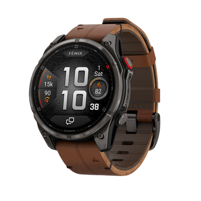 Garmin Fenix 8 Pro AMOLED Sapphire LTE + inReach Premium Multisport GPS Smartwatch - Carbon Grey DLC with Leather + Silicone 