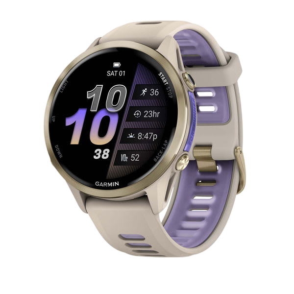 Garmin Forerunner 970 Premium GPS Running Smartwatch - Soft Gold 