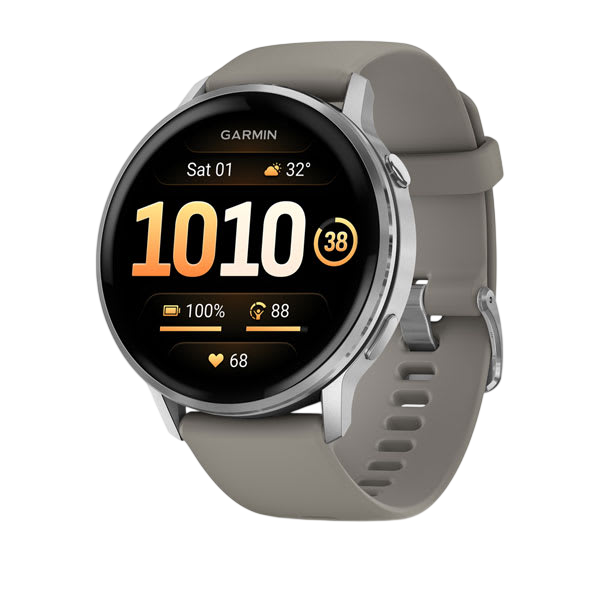 Garmin Venu 4 AMOLED GPS Smartwatch - Silver Grey 