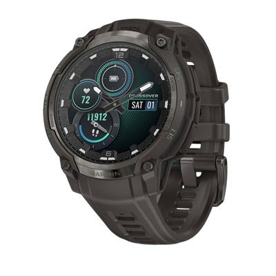 Garmin Instinct Crossover AMOLED Rugged Hybrid GPS Smartwatch - Charcoal 