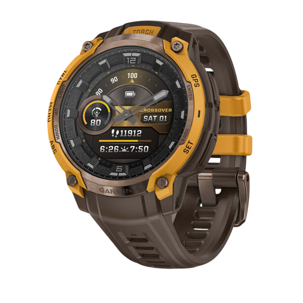 Garmin Instinct Crossover AMOLED Rugged Hybrid GPS Smartwatch - Bronze / Sunburst 
