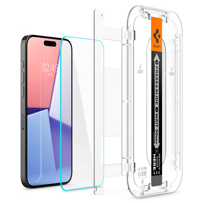 Spigen iPhone 15 Pro Screen Protector EZ FIT GLAS.tR - 2 Pack