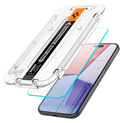 Spigen iPhone 16 Plus / 15 Plus Screen Protector EZ FIT GLAS.tR - 1 Pack