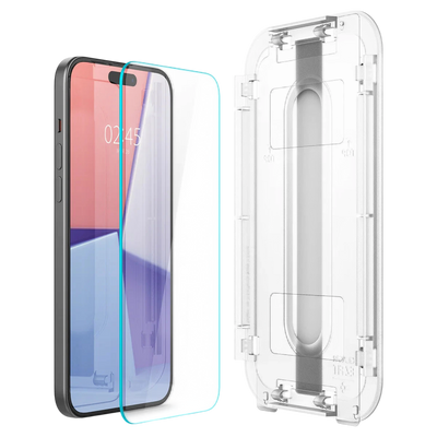 Spigen iPhone 16 Plus / 15 Plus Screen Protector EZ FIT GLAS.tR - 1 Pack