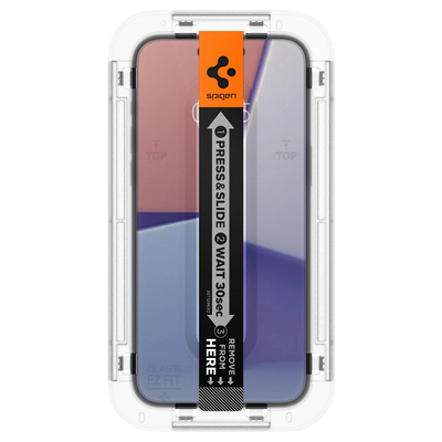 Spigen iPhone 16 Plus / 15 Plus Screen Protector EZ FIT GLAS.tR - 1 Pack