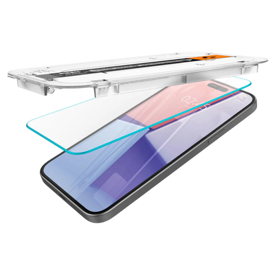 Spigen iPhone 16 Plus / 15 Plus Screen Protector EZ FIT GLAS.tR - 1 Pack