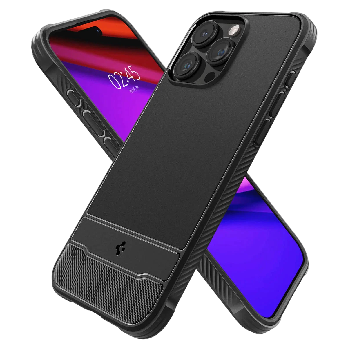 Spigen iPhone 15 Pro Case Rugged Armor (MagFit) - Matte Black