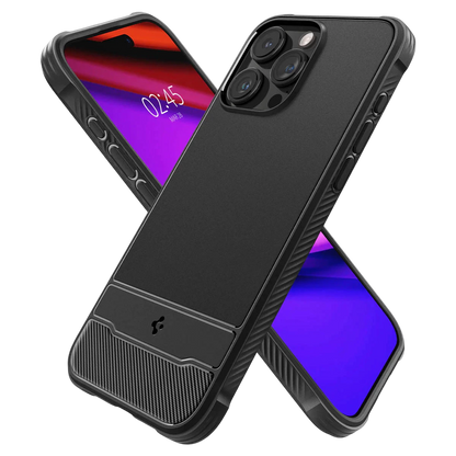 Spigen iPhone 15 Pro Case Rugged Armor (MagFit) - Matte Black