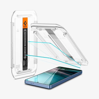 Spigen واقي شاشة GLAS.tR EZ Fit لهاتف Samsung Galaxy S25 Ultra - عبوة من قطعتين
