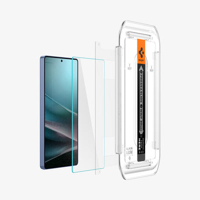 Spigen واقي شاشة GLAS.tR EZ Fit لهاتف Samsung Galaxy S25 Ultra - عبوة من قطعتين