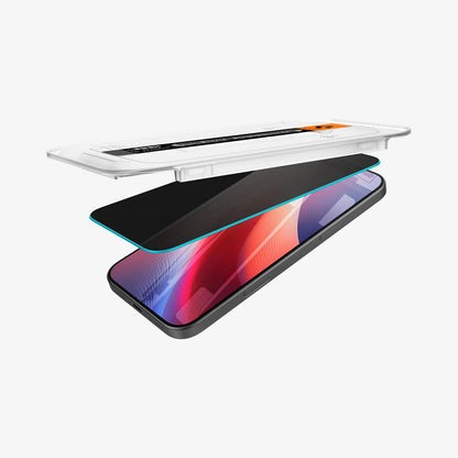 واقي شاشة Spigen iPhone 16 Pro Max - GLAS.tR EZ Fit Privacy - عبوتان