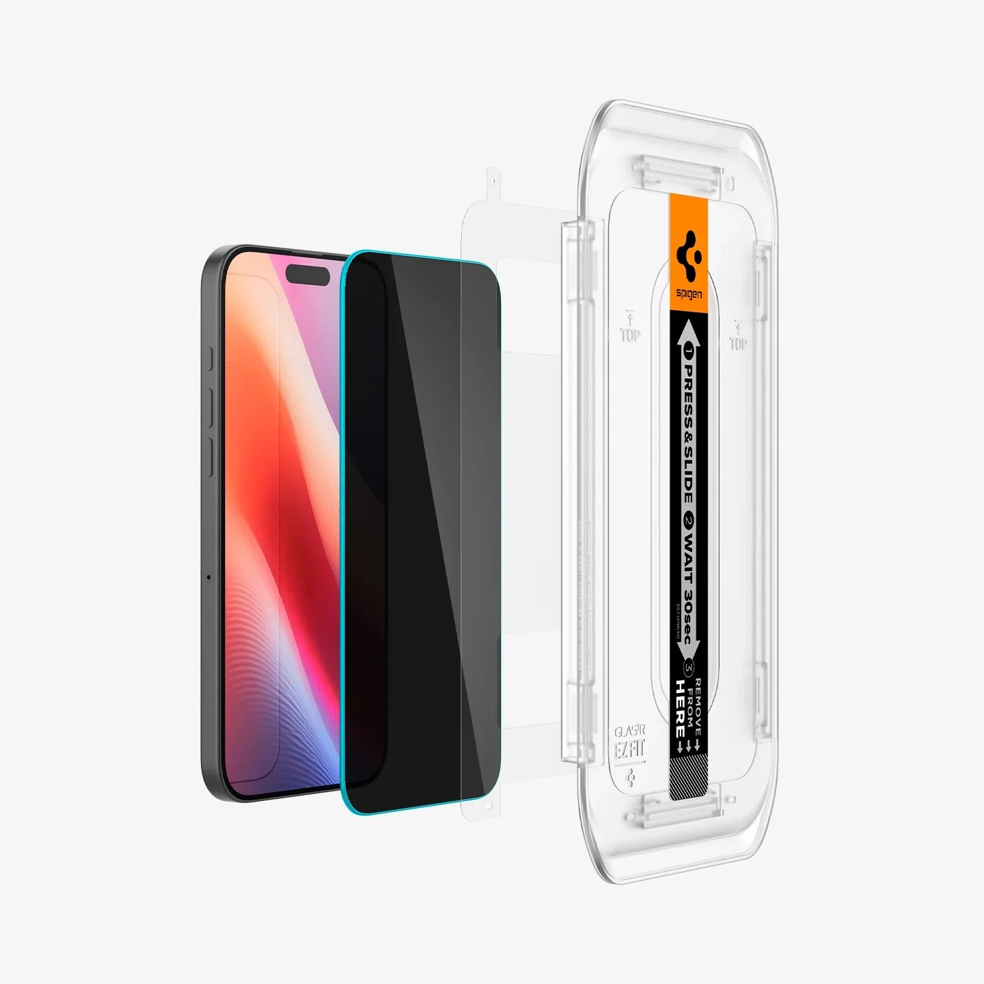 واقي شاشة Spigen iPhone 16 Pro Max - GLAS.tR EZ Fit Privacy - عبوتان