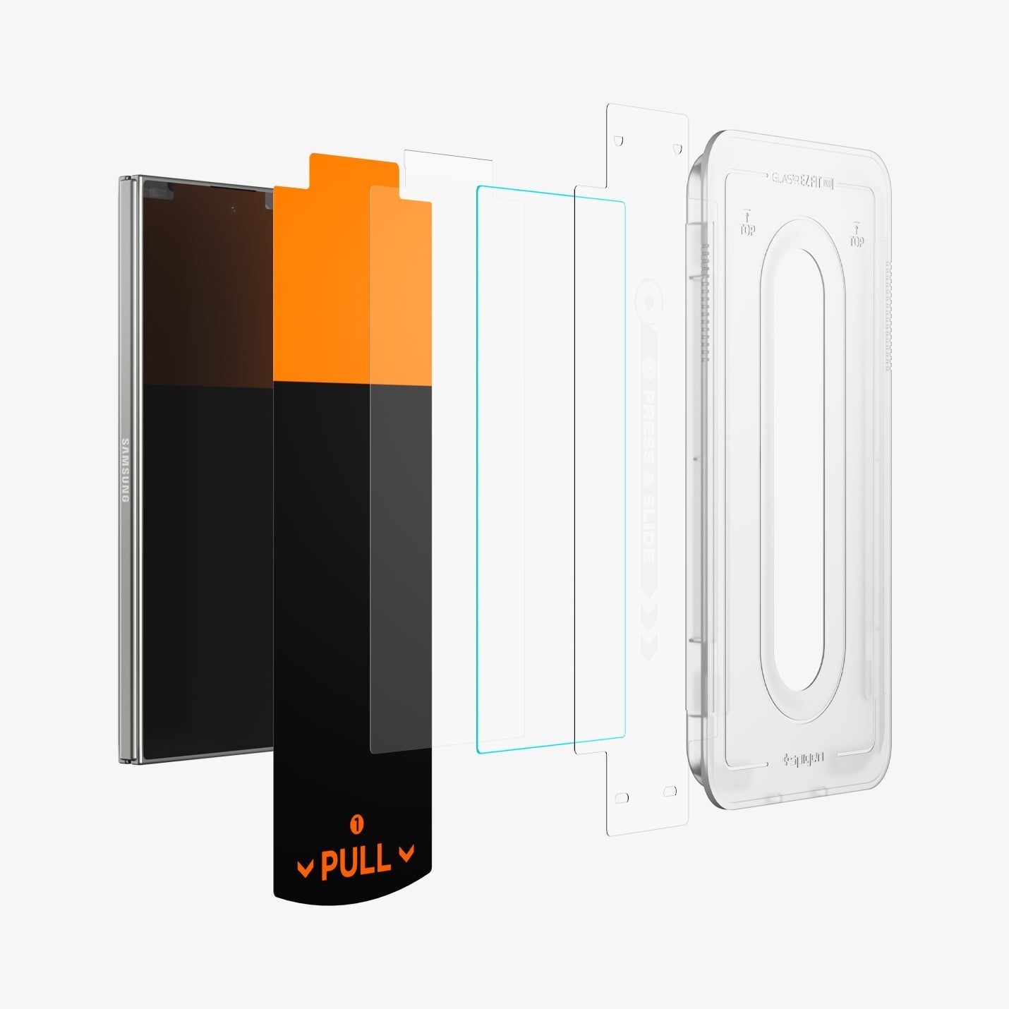 Spigen GLAS.tR EZ Fit Pro Screen Protector for Samsung Galaxy Z Fold 7 - 2 Pack