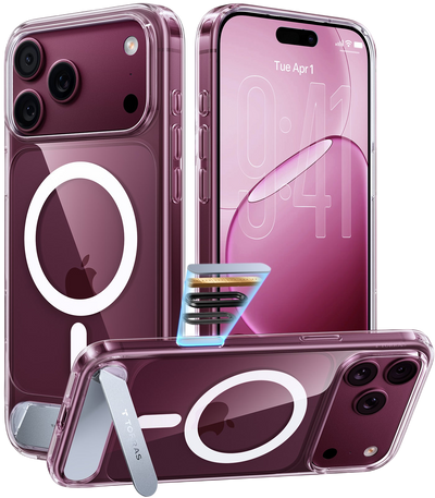 Torras Ostand L1 Case for iPhone 17 Pro Max / iPhone 18 Pro Max - Clear #color_clear