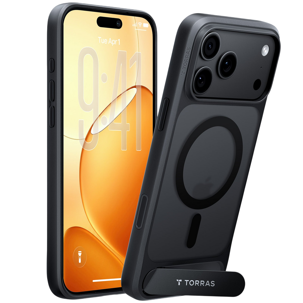 Torras Ostand L1 Case for iPhone 17 Pro / iPhone 18 Pro - Black #color_black