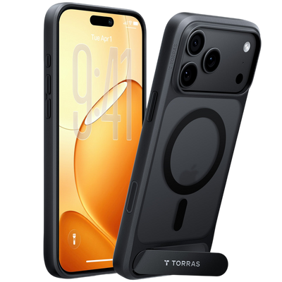 Torras Ostand L1 Case for iPhone 17 Pro / iPhone 18 Pro - Black #color_black