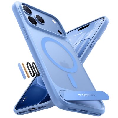 Torras Ostand L1 Case for iPhone 17 Pro / iPhone 18 Pro - Blue #color_blue