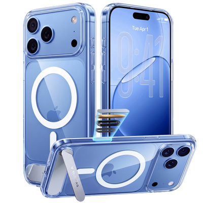 Torras Ostand L1 Case for iPhone 17 Pro / iPhone 18 Pro - Clear #color_clear