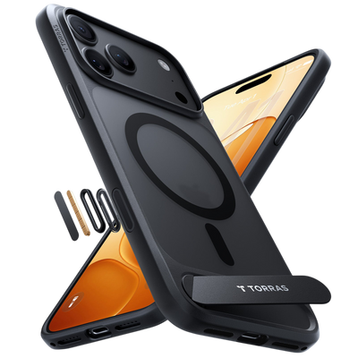 Torras Ostand L1 Case for iPhone 17 Pro / iPhone 18 Pro - Black #color_black