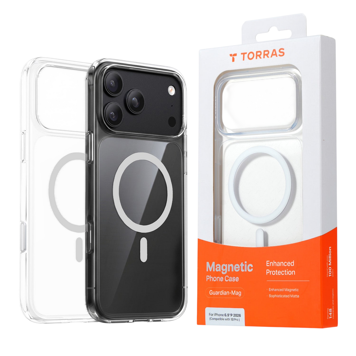 Torras Guardian-Mag Case for iPhone 17 Pro Max / iPhone 18 Pro Max - Clear #color_clear