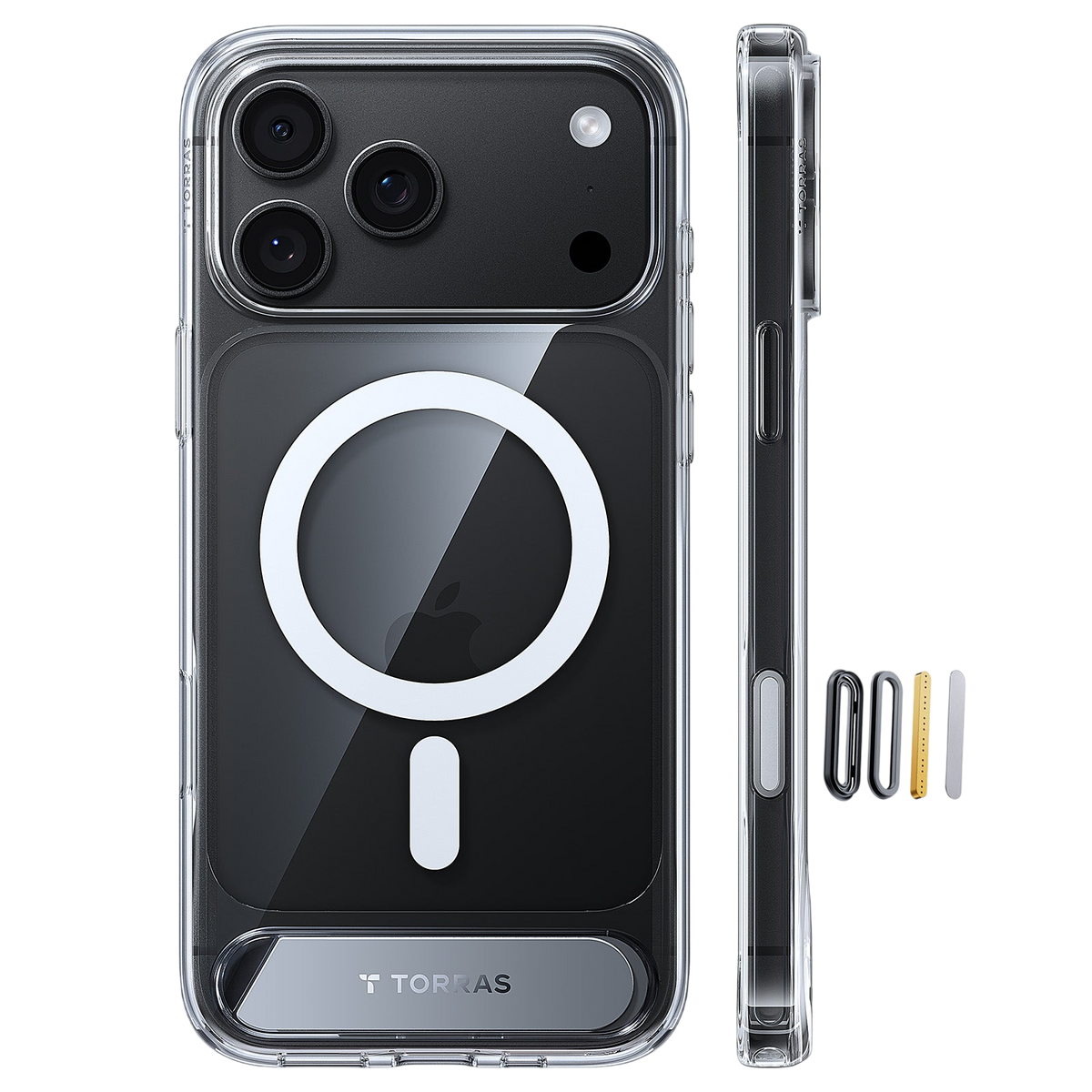 Torras Ostand L1 Case for iPhone 17 Pro Max / iPhone 18 Pro Max - Clear #color_clear