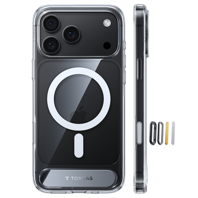 Torras Ostand L1 Case for iPhone 17 Pro Max / iPhone 18 Pro Max - Clear #color_clear