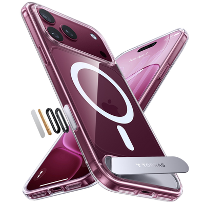 Torras Ostand L1 Case for iPhone 17 Pro / iPhone 18 Pro - Clear #color_clear