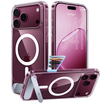 Torras Ostand L1 Case for iPhone 17 Pro / iPhone 18 Pro - Clear #color_clear