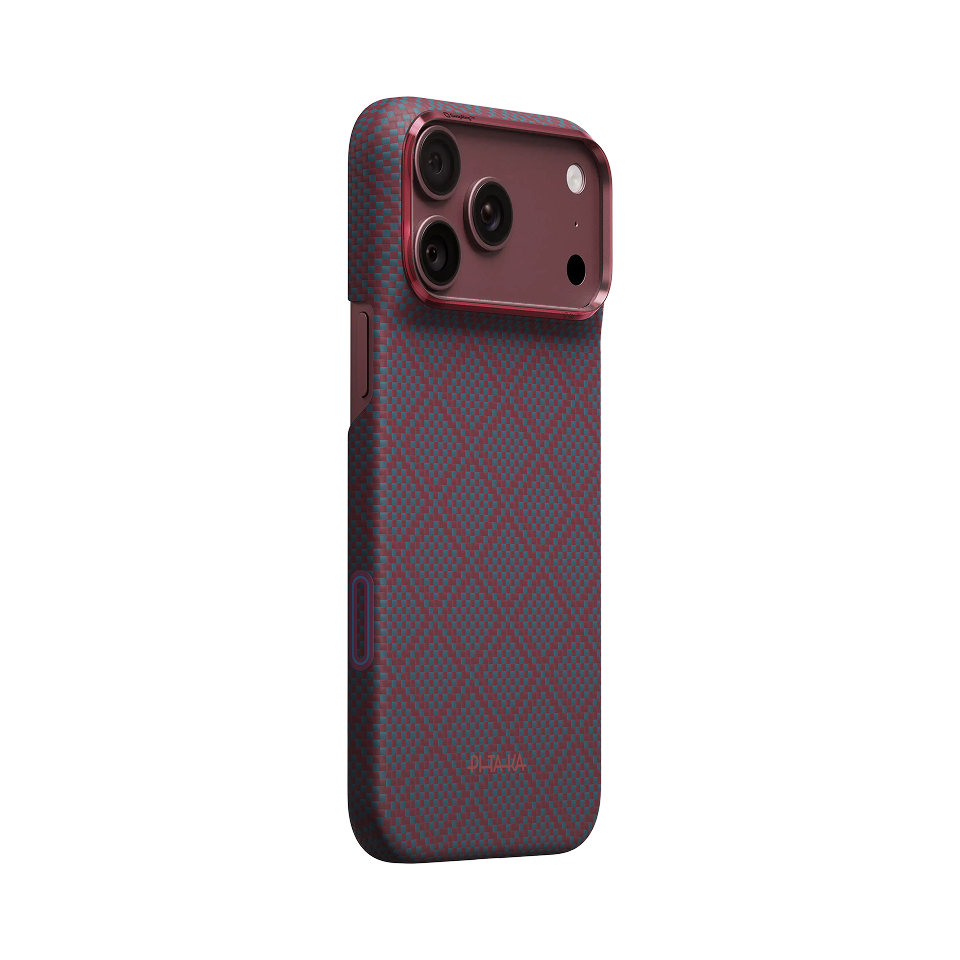 Pitaka Argyle Edge Case for iPhone 18 Pro Max - Blue's Red