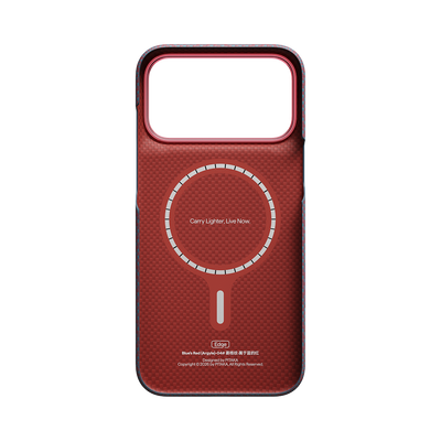 Pitaka Argyle Edge Case for iPhone 18 Pro Max - Blue's Red, view 2