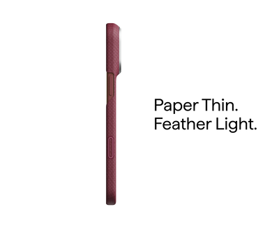Pitaka Argyle Edge Case for iPhone 18 Pro Max - Burgundy, view 3