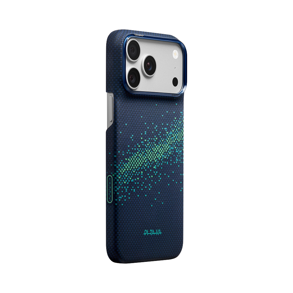 PITAKA Milky Way Galaxy 2.0 Edge Case for iPhone 18 Pro Max - Nearfield Blue aramid fiber