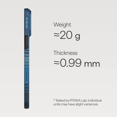 حافظة Pitaka Ultra-Slim (مع PitaTap) لهاتف iPhone 17 Pro