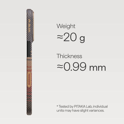 حافظة Pitaka Ultra-Slim (مع PitaTap) لهاتف iPhone 17 Pro