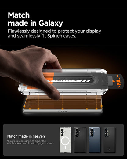 Spigen GLAS.tR EZ Fit Pro Screen Protector for Samsung Galaxy Z Fold 7 - 2 Pack