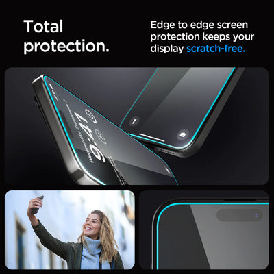Spigen iPhone 15 Pro Screen Protector EZ FIT GLAS.tR - 2 Pack
