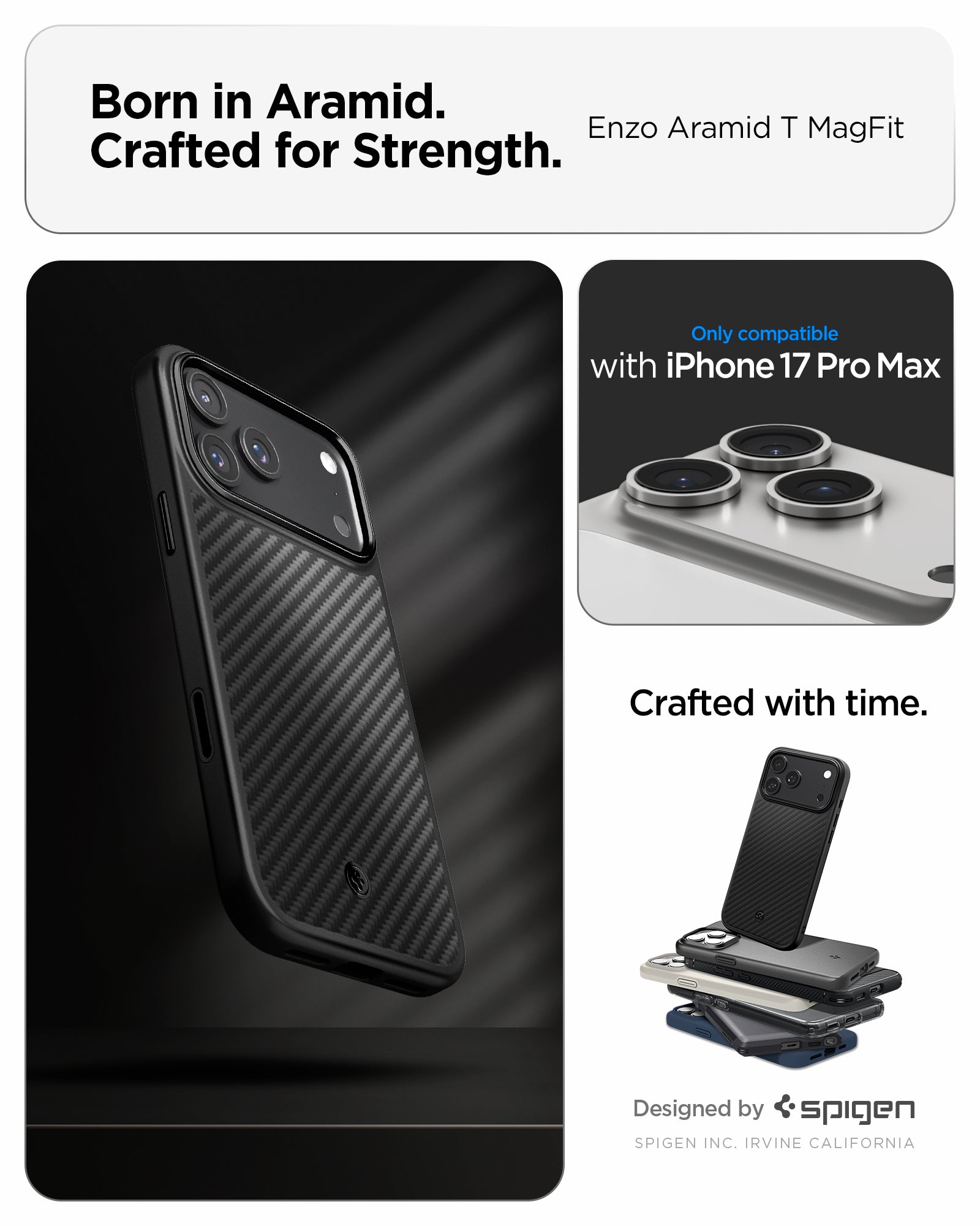 Spigen Enzo Aramid T (MagFit) Case for iPhone 17 Pro Max