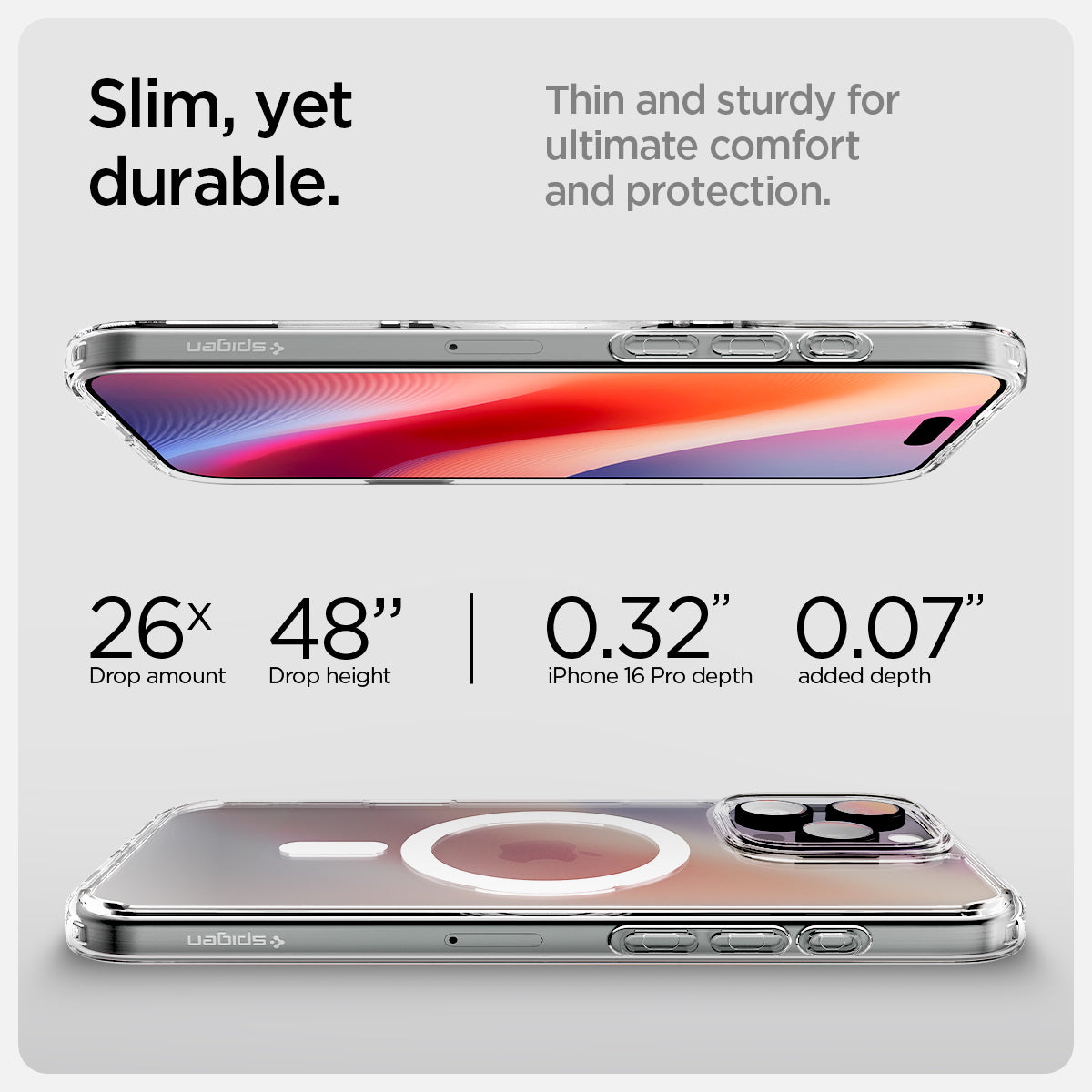 حافظة Spigen Ultra Hybrid T (MagFit + التحكم في الكاميرا) لهاتف iPhone 16 Pro Max