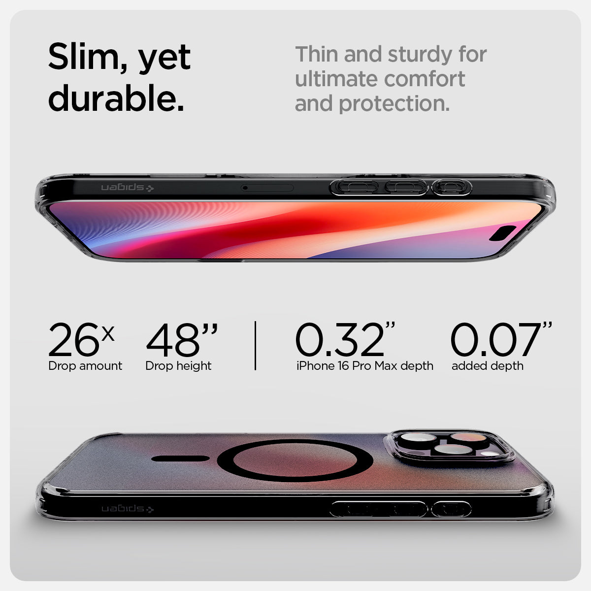 حافظة Spigen Ultra Hybrid T (MagFit + التحكم في الكاميرا) لهاتف iPhone 16 Pro Max