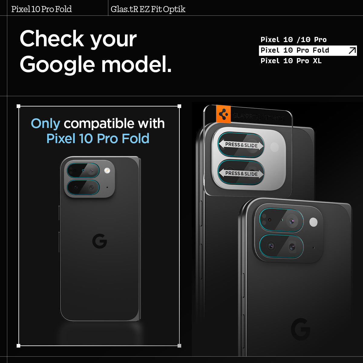 Spigen Optik EZ Fit Lens Protector for Google Pixel 10 Series