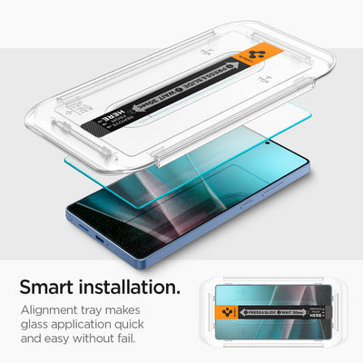 Spigen واقي شاشة GLAS.tR EZ Fit لهاتف Samsung Galaxy S25 Ultra - عبوة من قطعتين
